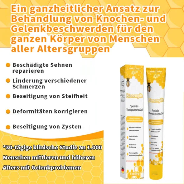 💎💎AQA™ Bienengift Gelenktherapie Schmerzlinderungsgel (Neuseeländischer Bienenextrakt - Spezialisiert auf orthopädische Erkrankungen und Arthritisschmerzen)